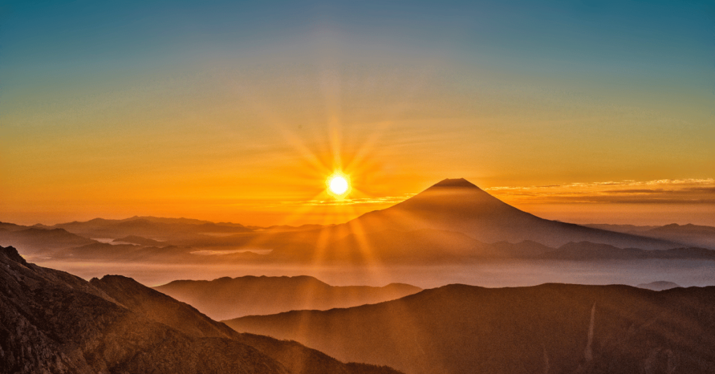 Sunrise view gunung fuji